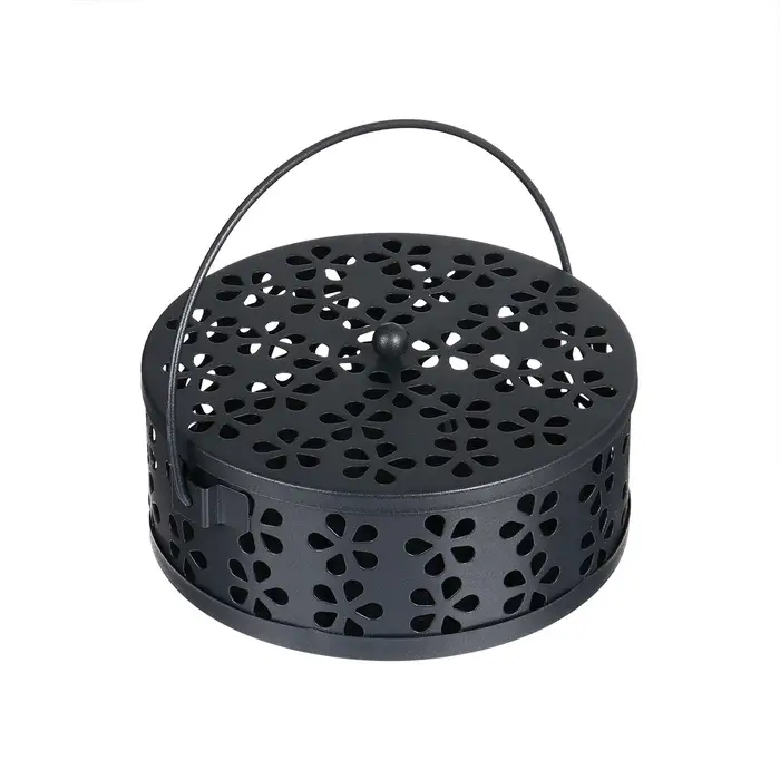 Подставка для спиралей, благовоний с крышкой, металл, черный, 13/13/7, SAFEX