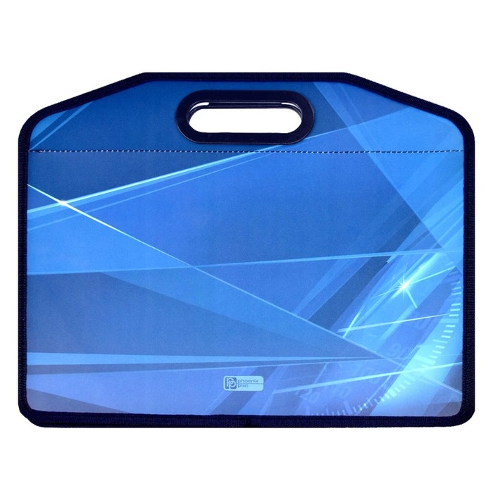 Папка с ручками пластиковая А4, 370 х 300 х 110 мм, с вырубной ручкой, Феникс Папка с ручками пластиковая А4, 370 х 300 х 110 мм, с вырубной ручкой, Феникс "Мегаскорость"