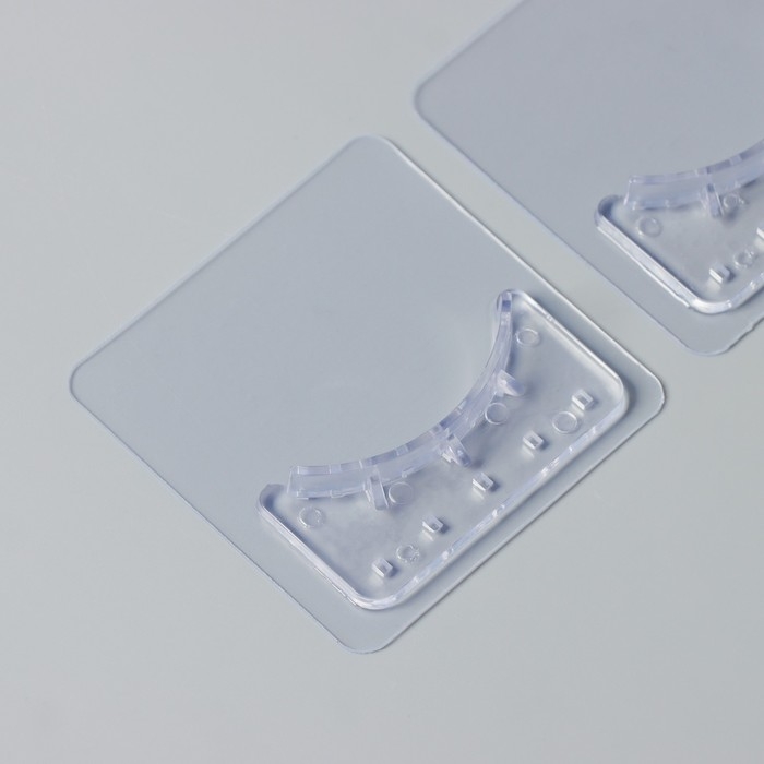 Держатели для карниза Доляна, 2 шт, самоклеящиеся, прозрачные