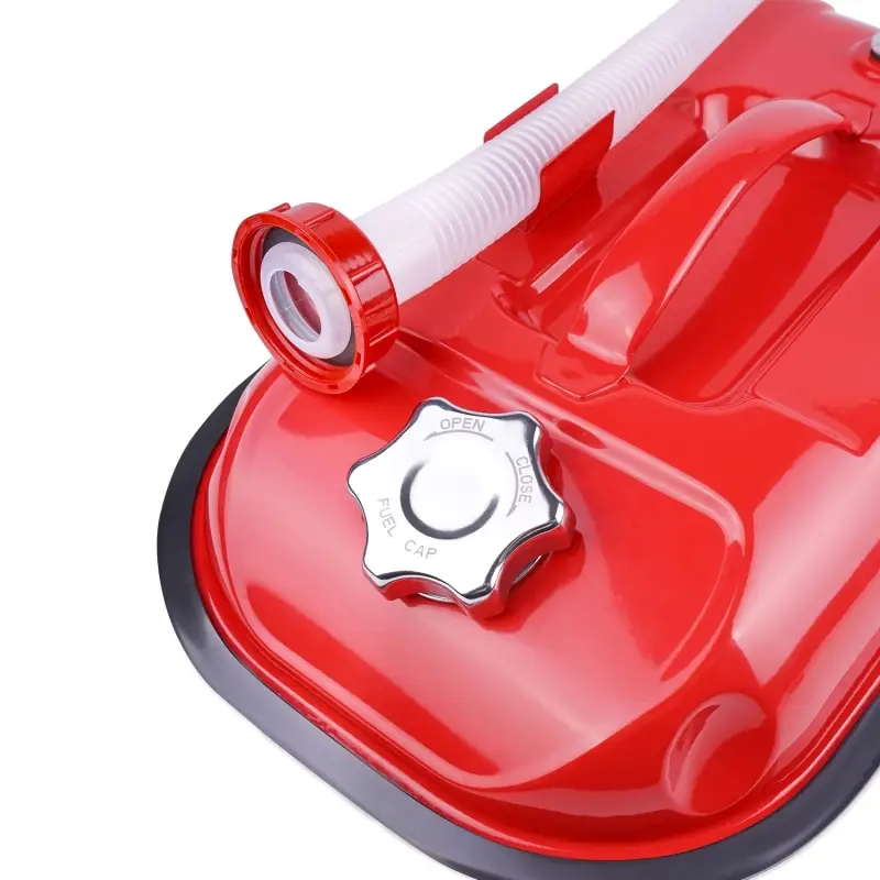 Канистра топливная металлическая горизонтальная 5 Л (красная) AVS HJM-05