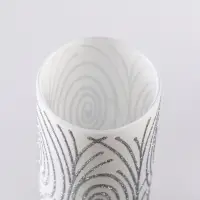 Ваза «Соблазн», прямая, h=26 см, стекло, бело-серебристая Ваза «Соблазн», прямая, h=26 см, стекло, бело-серебристая