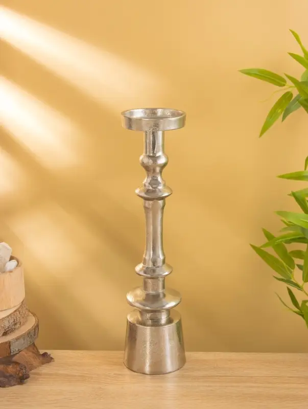 Подсвечник  Подсвечник "Стэп" алюминий 37 см, цв. серебро