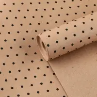 Бумага упаковочная крафт в рулоне &laquo;Горох черный&raquo;, 0.5 х 8 м