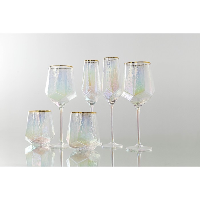 Стакан стеклянный Magistro «Дарио», 450 мл, цвет перламутровый Стакан стеклянный Magistro «Дарио», 450 мл, цвет перламутровый