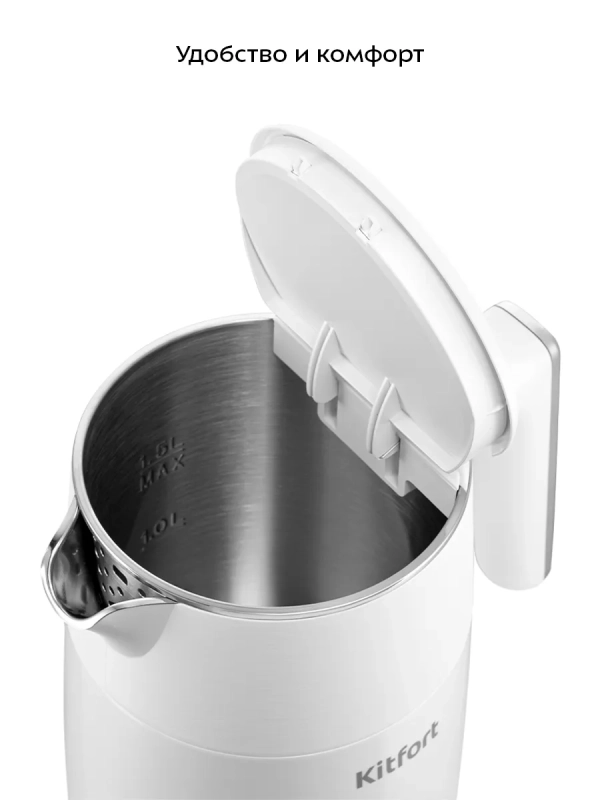 Чайник электрический с терморегулятором КТ-6715 - 1,5 л Чайник электрический с терморегулятором КТ-6715 - 1,5 л