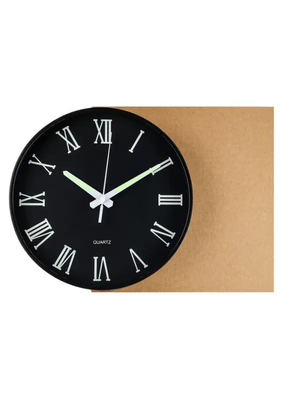 Часы настенные интерьерные &laquo;Классика&raquo;, бесшумные, плавный ход, светящиеся, d=25 см, от батарейки 1&times;АА