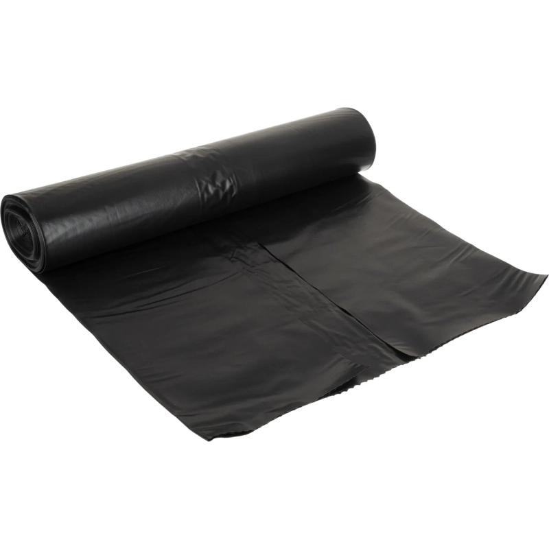 Мешки для мусора ПВД 120л 80мкм 10шт/рул черные 70x110см Luscan_СПБ