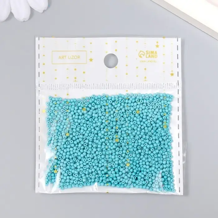 Бисер стекло 12/0  Бисер стекло 12/0 "Тёмно-бирюзовый" 15 гр