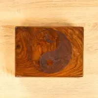 Шкатулка "Инь-ян" 20х15х6 см, дерево шишам