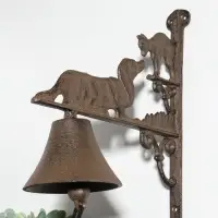 Колокол сувенирный чугун "Такса и кот" 28х25х10,5 см