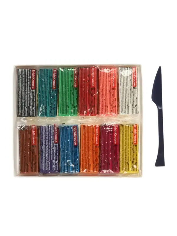 Пластилин 12цв 180г ErichKrause Road Beast, со стеком