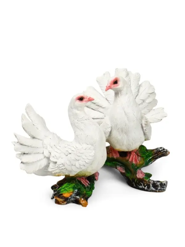 Садовая фигура из полистоуна &laquo;Голуби на коряге&raquo;, 37&times;18&times;37 см