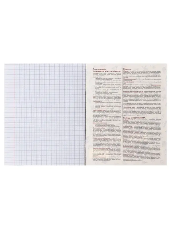 Тетрадь предметная 48 листов в клетку Calligrata, &laquo;Кеды. Обществознание&raquo;, картонная обложка