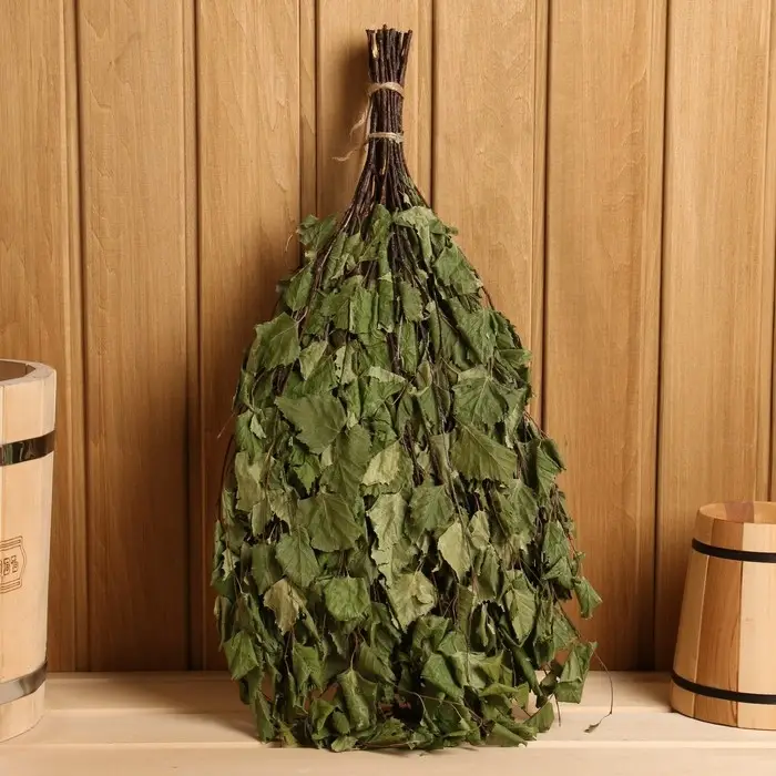 Веник для бани берёзовый в упаковке Веник для бани берёзовый в упаковке