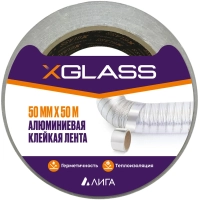 Клейкая лента алюминиевая XGLASS 50мм х 50м, 40 мкм (160374)