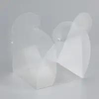 Складная прозрачная коробка из PVC, для упаковки подарков, 6.3×6.3×4 см