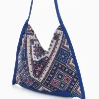 Сумка - шоппер женская на магните, 35&times;6&times;29 см, синяя