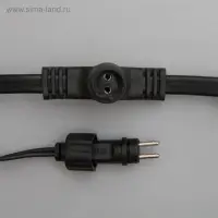 Гирлянда &laquo;Занавес&raquo; 2&times;6 м, IP44, УМС, тёмная нить, 1440 LED, свечение синее, 220 В