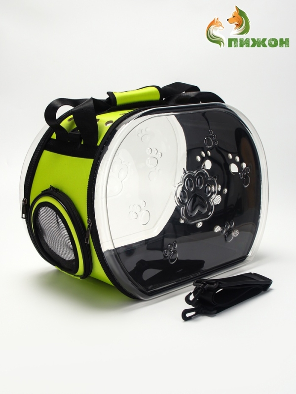 Складная сумка-переноска большая, материал оксфорд , 42 х 30 х 25 см, зелёная Складная сумка-переноска большая, материал оксфорд , 42 х 30 х 25 см, зелёная