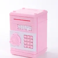 Копилка пластик "Сейф синий" 7,7х7,5х10,3 см