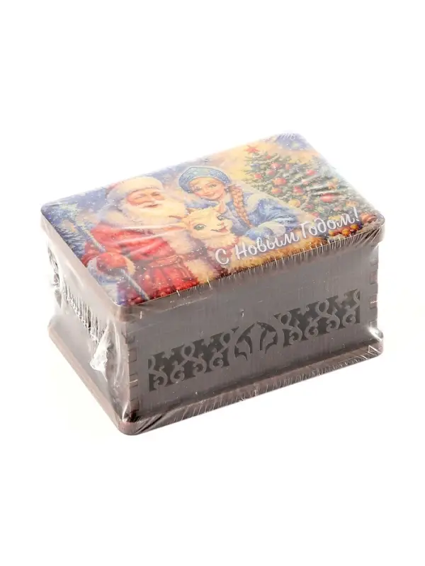 Шкатулка новогодняя &laquo;С Новым Годом!&raquo;, 9.5&times;6.5&times;5.3 см