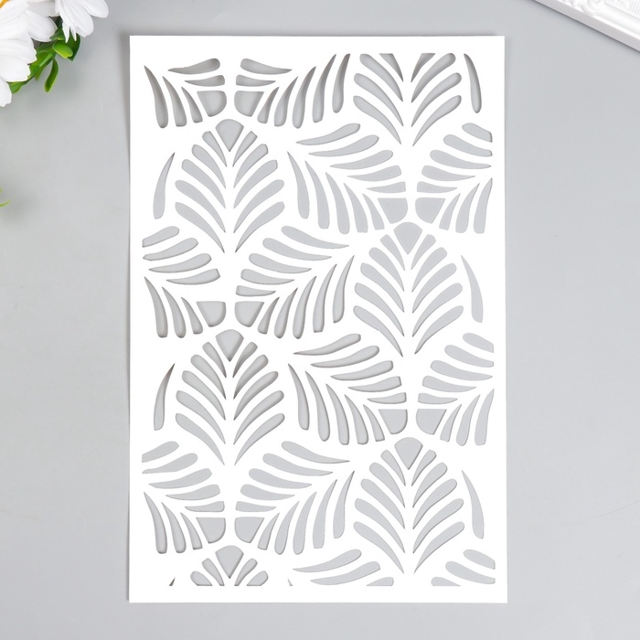 Пластиковый трафарет для творчества «Листочки», шаблон, 24×16 см Пластиковый трафарет для творчества «Листочки», шаблон, 24×16 см