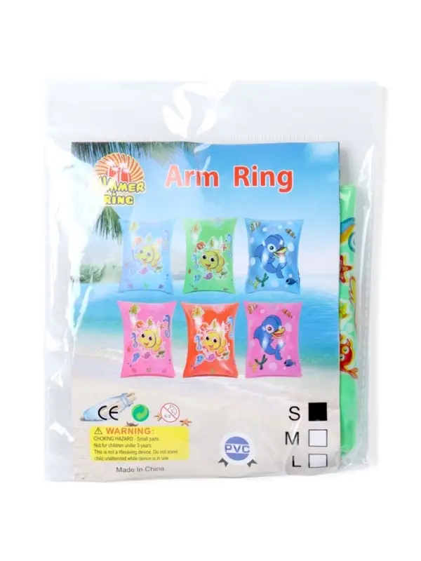 Нарукавники для плавания, размер S, цвет зеленый