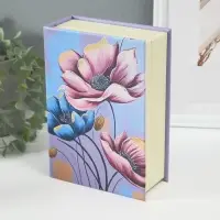 Шкатулка - книга для украшений &laquo;Прекрасные цветы&raquo;, искусственная кожа, 15.5&times;21.5&times;7 см