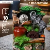 Фонтан настольный &laquo;Слоник с кувшином&raquo;, 10&times;13&times;18 см, с подсветкой