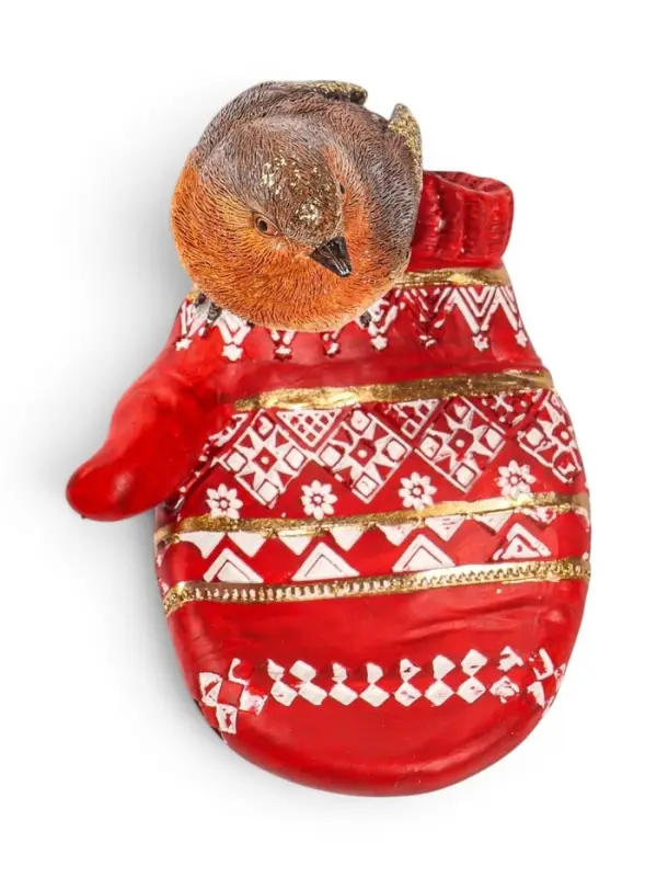 Фигурка декоративная &laquo;Птичка на варежке&raquo;, 14&times;10&times;10.5 см