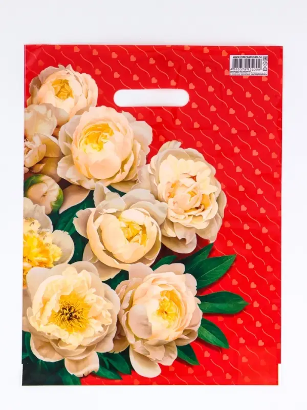 Пакет подарочный &laquo;Чувства&raquo; полиэтиленовый с вырубной ручкой, ламинированный 31&times;40 см, 30 мкм