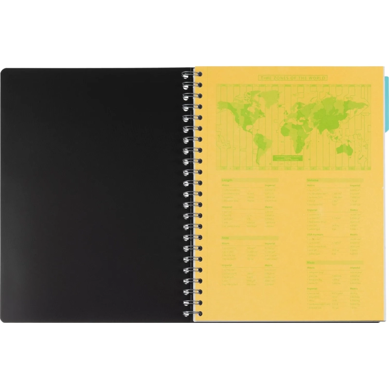 Бизнес-тетрадь SMARTBOOK А4 120л. клетка,спир,микроп,разд,карм,сер-бирюз