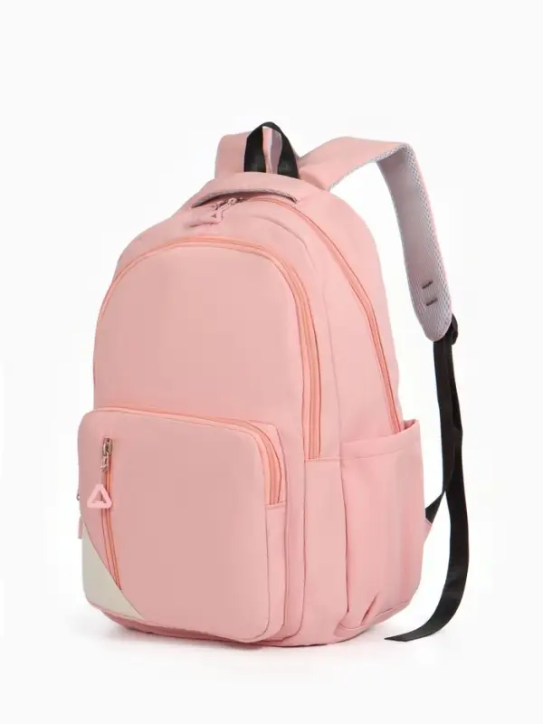 Рюкзак школьный на молнии, с отделами, карманами, размер 31&times;18&times;44 см, розовый