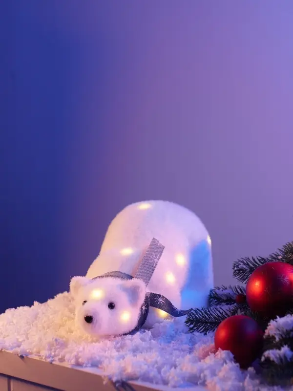 Фигура светодиодная &laquo;Медведь&raquo;, 15 LED, 30&times;15&times;16 см, постоянное свечение, от батареек, свечение тёплое белое