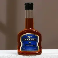 Подарочный набор косметики «Мужик», гель для душа во флаконе коньяка 250 мл и мыло для рук, HARD LINE