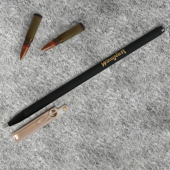 Ручка шариковая синяя паста сувенирная с колпачком «Вагнер», пластик, пишущий узел 0,7 мм Ручка шариковая синяя паста сувенирная с колпачком «Вагнер», пластик, пишущий узел 0,7 мм