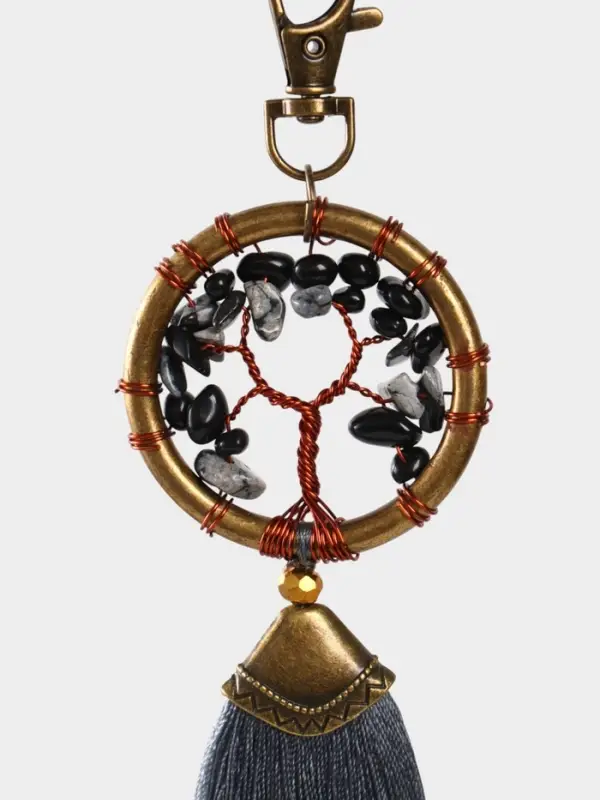 Брелок ловец снов Брелок ловец снов "Великое древо" 19 см, цв. серый