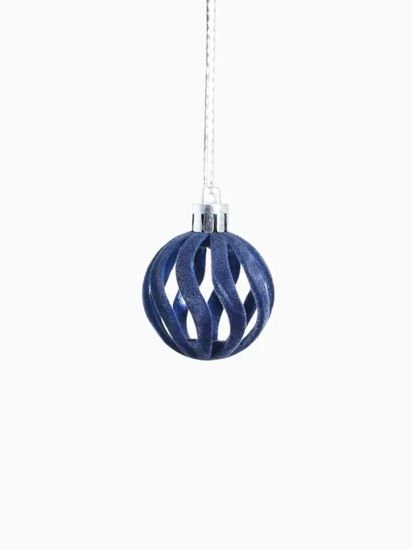 Набор шаров пластик d-4 см, 12 шт Набор шаров пластик d-4 см, 12 шт "Бархат. Время карнавала" синий