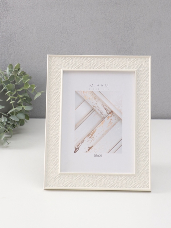 Фоторамка пластик Фоторамка пластик "МИРАМ" 15х21 см, бежевый