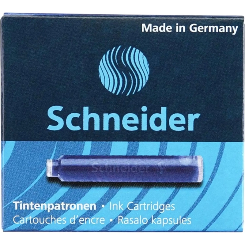 Картридж чернильный для перьевой ручки  SCHNEIDER син. 6шт./уп. Германия