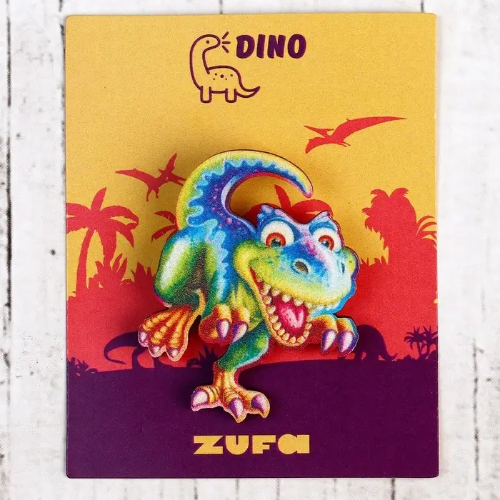 Деревянный значок «Тираннозавр» Деревянный значок «Тираннозавр»