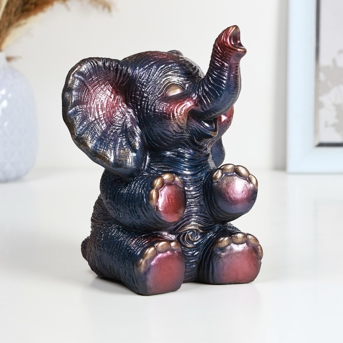 Копилка Копилка "Радостный слон" синий космос, 19см