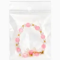 Браслет детский "Выбражулька" ландыши, цвет розово-белый в золоте