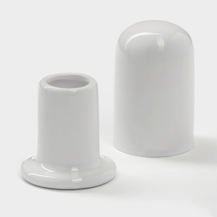 Подставка фарфоровая под зубочистки Magistro «Бланш», d=5 см, цвет белый Подставка фарфоровая под зубочистки Magistro «Бланш», d=5 см, цвет белый