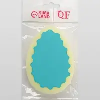 Губка для пилинга лица и тела, 11&times;8&times;2.5 см, розовая, голубая