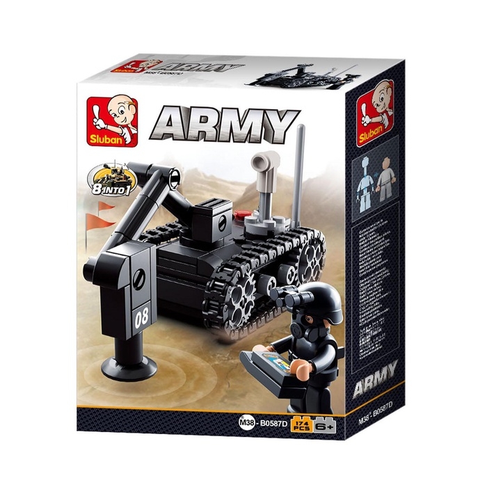 Конструктор блочный для мальчиков Армия &laquo;Сапёрная машинка&raquo;, 174 детали