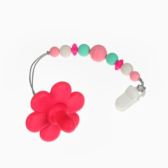 Слингобусы - прорезыватель «Цветочек», с держателем, Mum&Baby