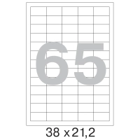 Этикетки самоклеящиеся кауч.к 38х21,2 65шт/л А4(100л/уп)
