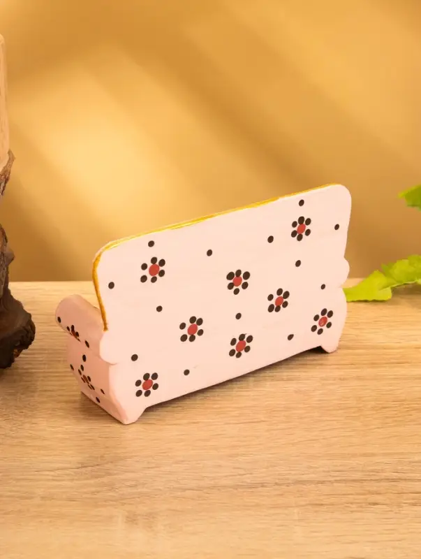 Сувенир «Диван с цветами», 13×4×9 см, дерево, розовый