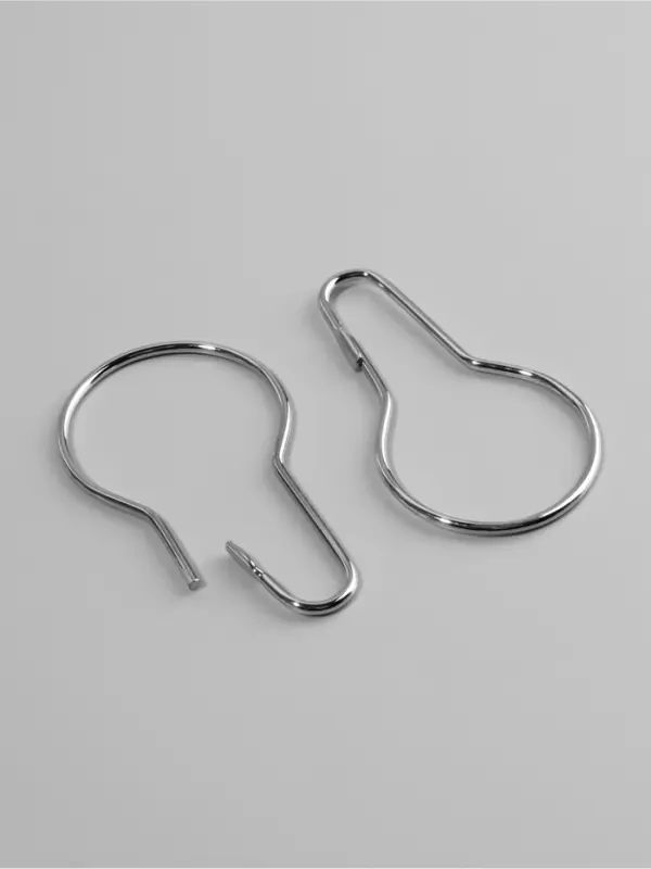 Крючок для штор, 6.8&times;3.8&times;0.2 см, 20 шт., цвет серебряный